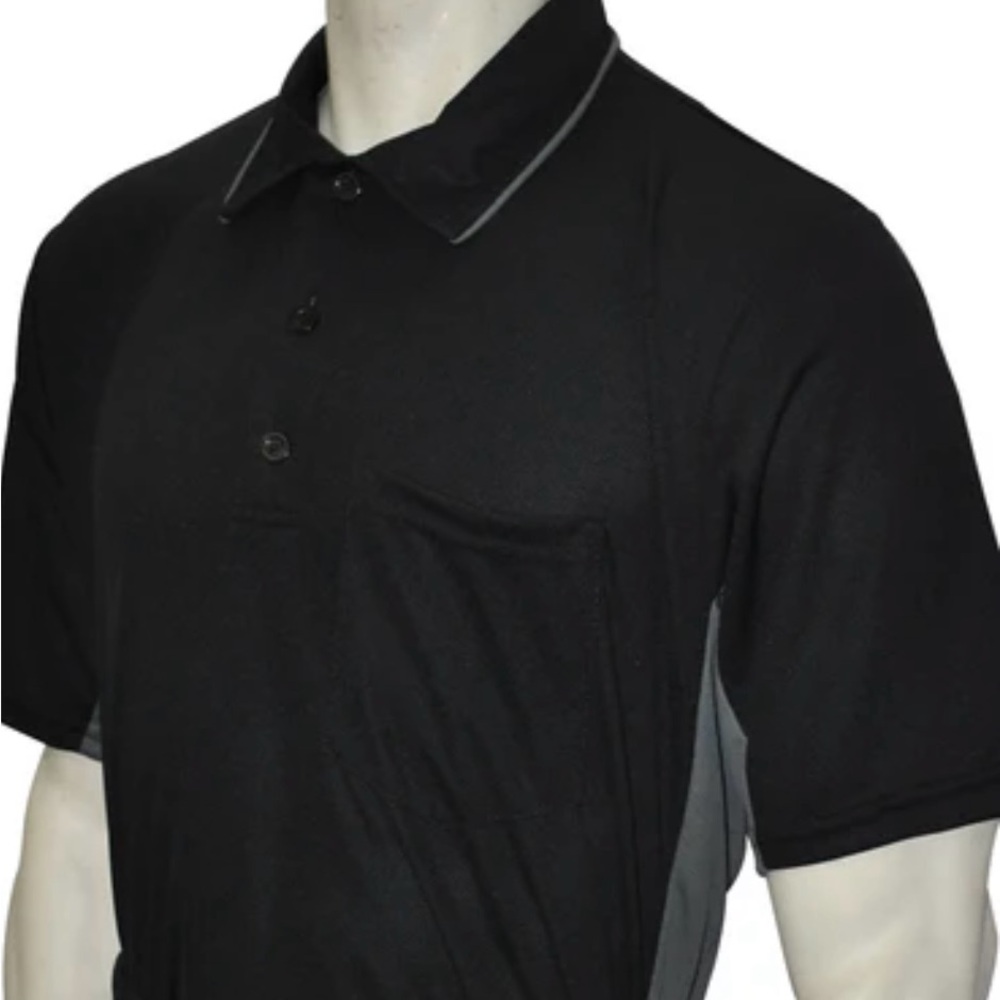 Smitty Umpire Shirt Black/Grey Polo MLB